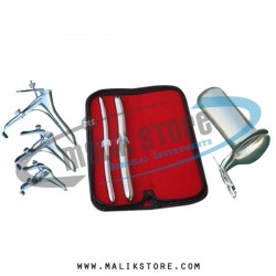 Hegar uterine dilator set 2pieces 9-10, 15-16, grave 3pcs, collin large